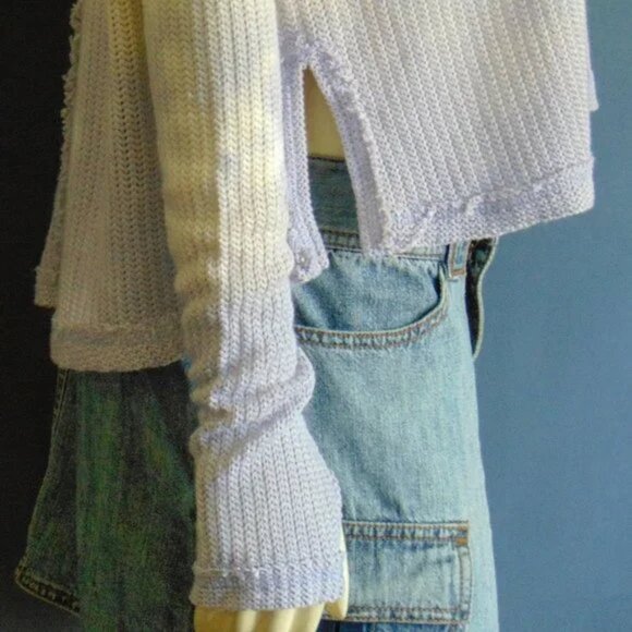 We The Free NWT Smokewash Hacci Moonstone Purple Ombre Crop Sweater S - Picture 6 of 10